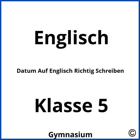 richtig englisch